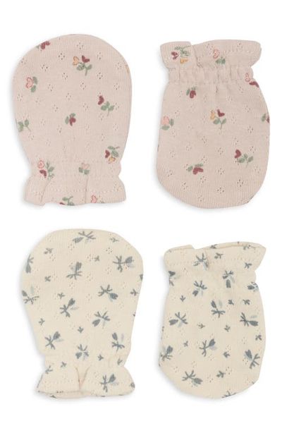 QUINCY MAE QUINCY MAE No Scratch Organic Cotton 2-Pack Mittens