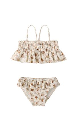 QUINCY MAE QUINCY MAE Smocked Ruffle Bikini