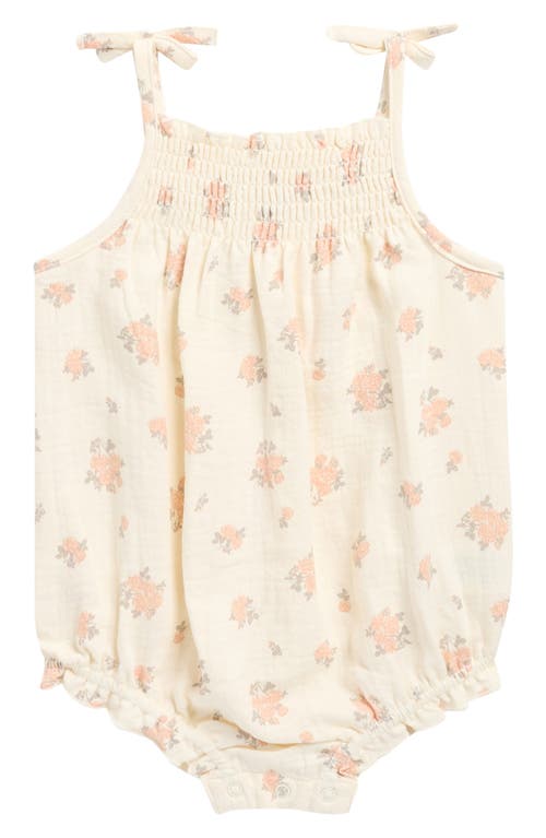 QUINCY MAE QUINCY MAE Smocked Yoke Organic Cotton Romper