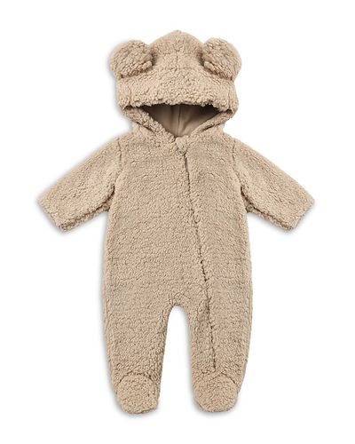 Quincy Mae Quincy Mae Unisex Faux Sherpa Hooded Bear Footie