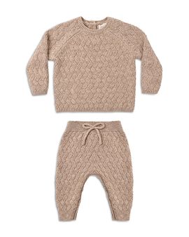 Quincy Mae Quincy Mae Unisex Heathered Almond Top & Pants Set