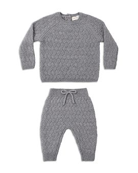 Quincy Mae Quincy Mae Unisex Heathered Slate Top & Pants Set