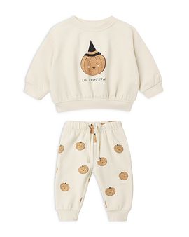 Quincy Mae Quincy Mae Unisex Reagan Holiday Pumpkin Cotton Blend Sweatshirt & Pants Set