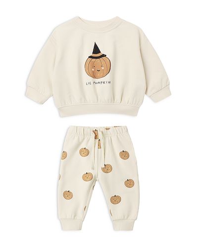 Quincy Mae Quincy Mae Unisex Reagan Holiday Pumpkin Cotton Blend Sweatshirt & Pants Set