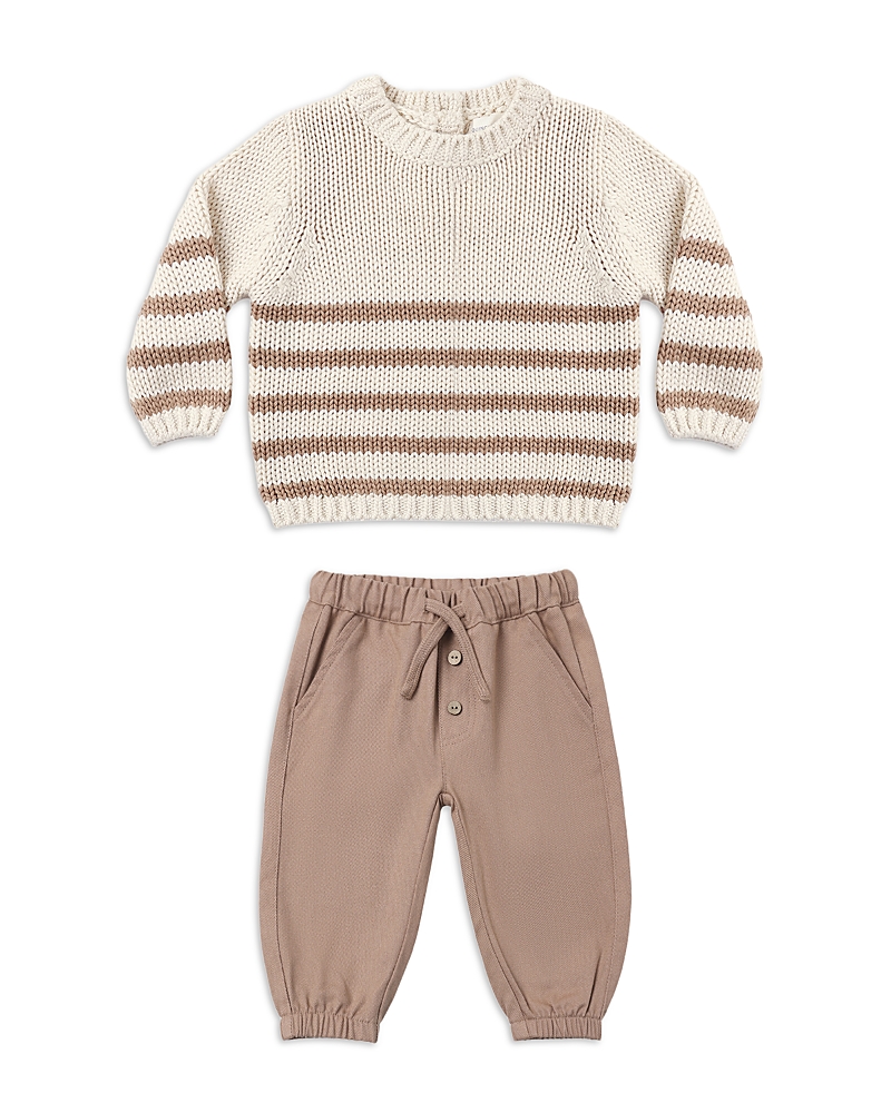 Quincy Mae Quincy Mae Unisex Rex Almond Cotton Sweater & Pants Set