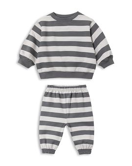 Quincy Mae Quincy Mae Unisex Striped Shirt & Pants Set