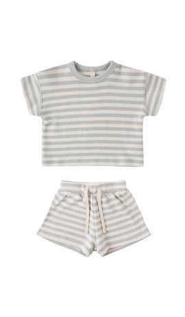 QUINCY MAE QUINCY MAE Waffle Tee & Short Set