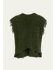 R13 Cable-Knit Fringe Sweater Vest - 1