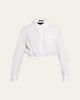 R13 Cropped Long-Sleeve Boxy Shirt - 1