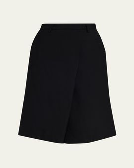 R13 Oversized Wool Crossover Shorts