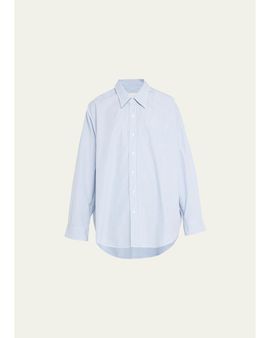 R13 Oxford Oversized Pin-Stripe Shirt