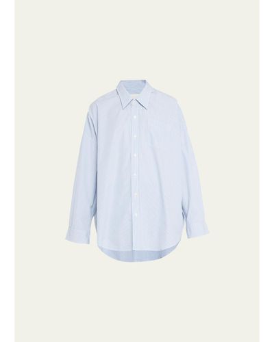 R13 Oxford Oversized Pin-Stripe Shirt