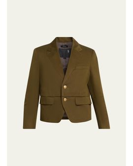 R13 Pleated Boyfriend Blazer