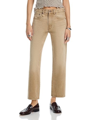 R13 R13 Ash High Rise Boyfriend Ankle Jeans in Khaki