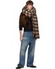R13 R13 Beige & Black Oversized Padded Scarf - 2