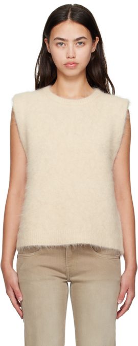 R13 R13 Beige Deep Armhole Vest