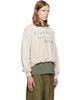 R13 R13 Beige 'Give Me A Break' Balloon Crewneck Sweatshirt - 2