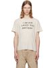 R13 R13 Beige 'I Never Liked You' Boy T-shirt - 1
