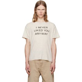 R13 R13 Beige 'I Never Liked You' Boy T-shirt