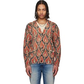 R13 R13 Black & Orange Printed Boyfriend Cardigan