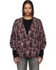 R13 R13 Black & Red Printed Oversized Cardigan - 1