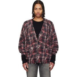 R13 R13 Black & Red Printed Oversized Cardigan