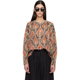 R13 R13 Black & Red Printed Oversized Sweater
