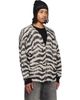 R13 R13 Black & White Printed Oversized Cardigan - 2