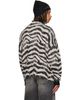 R13 R13 Black & White Printed Oversized Cardigan - 3