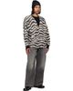 R13 R13 Black & White Printed Oversized Cardigan - 4