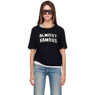 R13 R13 Black 'Almost Famous' Relaxed T-shirt