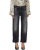 R13 R13 Black Cuffed BF Jeans - 1
