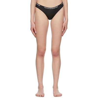 R13 R13 Black 'Fuck You' Classic Briefs