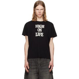 R13 R13 Black 'High On Life' Boy T-shirt