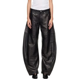 R13 R13 Black Janine Barrel Leather Pants
