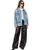 R13 R13 Black Janine Barrel Leather Pants - 4