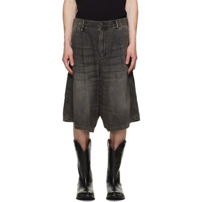 R13 R13 Black Jesse Carpenter Denim Shorts