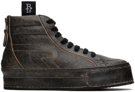 R13 R13 Black Rogue Distressed Sneakers