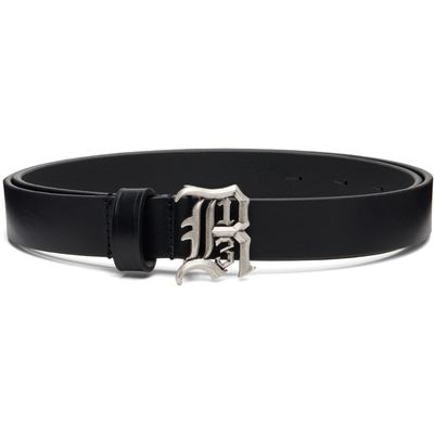 R13 R13 Black Slim 'R13' Logo Belt