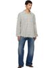 R13 R13 Blue & Gray Shredded Seam Drop Neck Shirt - 4