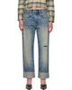 R13 R13 Blue Cuffed Boyfriend Jeans - 1