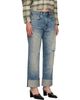 R13 R13 Blue Cuffed Boyfriend Jeans - 2