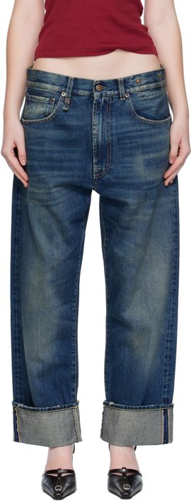 R13 R13 Blue Cuffed X-BF Jeans