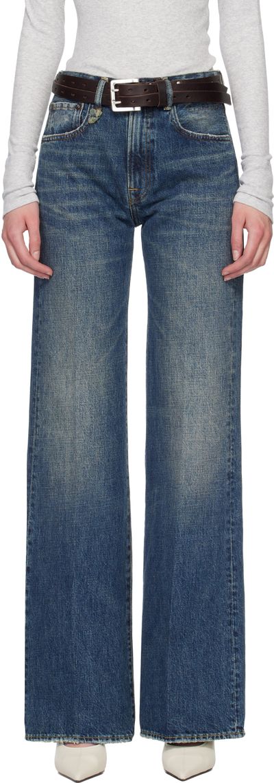 R13 R13 Blue Flared High-Rise Jeans