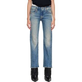 R13 R13 Blue Joan Cropped Flare Jeans