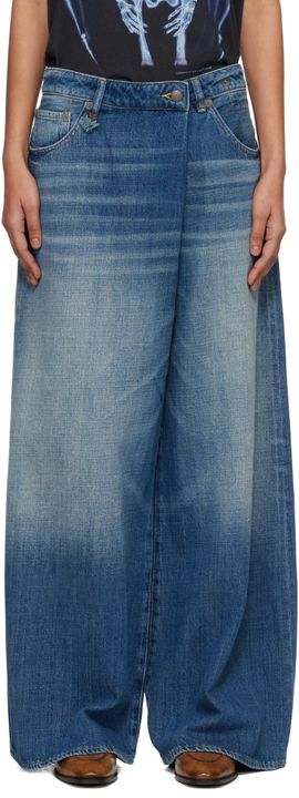 R13 R13 Blue Nico Wrap Jeans