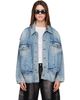 R13 R13 Blue Roxy Moto Denim Jacket - 1