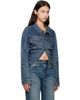 R13 R13 Blue Skinny Wrap Around Denim Trucker Jacket - 2