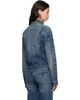 R13 R13 Blue Skinny Wrap Around Denim Trucker Jacket - 3