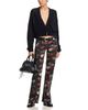 R13 R13 Boy Low Rise Flare Jeans in Pink Stretch Floral Butterfly - 2